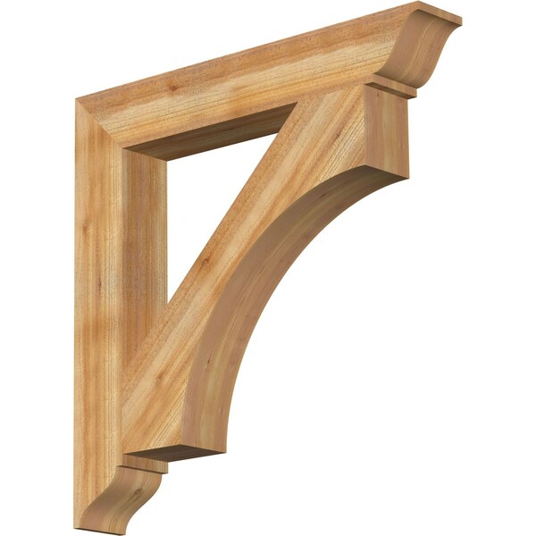 Ekena Millwork Westlake Traditional Rough Sawn Bracket, Western Red Cedar, 6"W x 40"D x 40"H BKT06X40X40WTL01RWR - main